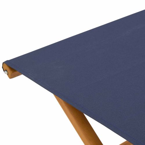 Шезлонг 2 pcs Плътно евкалиптово дърво Синьо