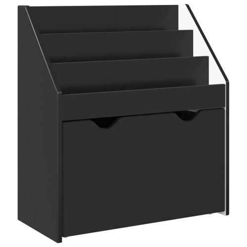 Детска рафт за книги с чекмедже Черно 60 x 29,5 x 69 см