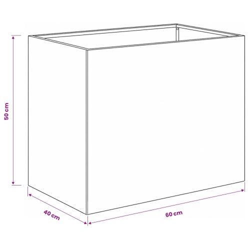 Градинска саксия Черно 60 x 40 x 50 cm