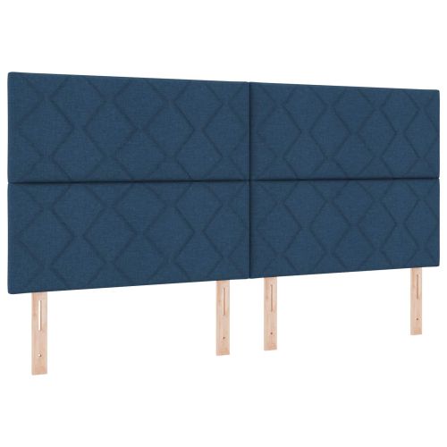 LED легло с матрак с LED ленти Синьо 200 x 200 cm Текстил