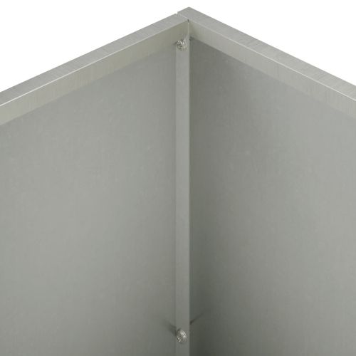 Градинска саксия 2 бр. Сребристо 60 x 30 x 40 см