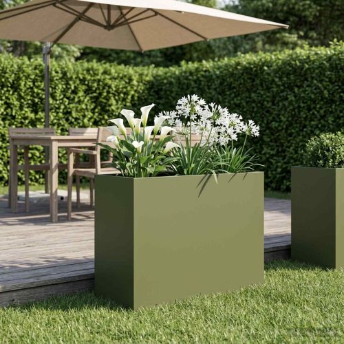 Градинска саксия Маслиненозелено 60 x 30 x 50 см