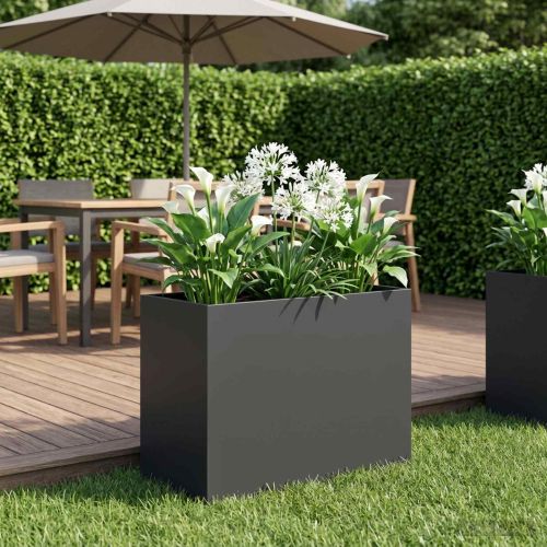 Градинска саксия Черно 60 x 30 x 40 см