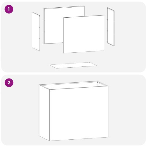 Градинска саксия Черно 60 x 30 x 40 см