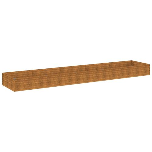 Градинска повдигната леха 482x100x36 см кортенова стомана
