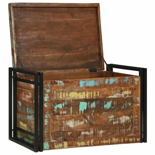 Кутия за съхранение 80 x 50 x 50 см регенерирано дърво