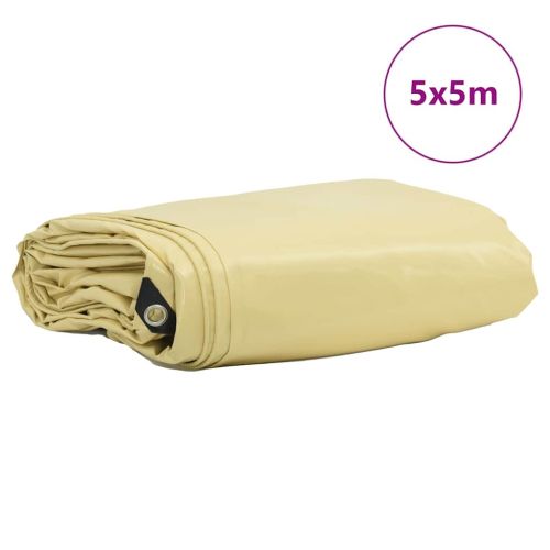 Найлон 650g / m² Бежово 5 x 5 m Канва с PVC покритие
