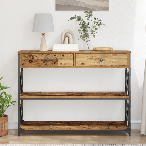 Конзолна маса Старо дърво 100 x 28 x 75 см