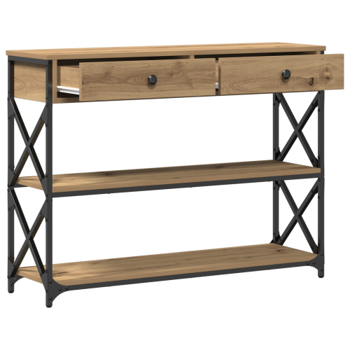 Конзолна маса дъб артизан 100 x 28 x 75 см