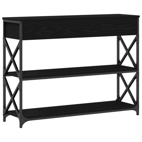 Конзолна маса Черен дъб 100 x 28 x 75 см