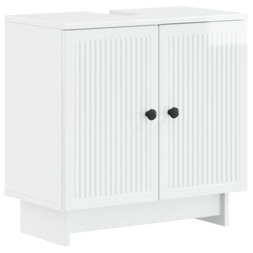 Шкаф за мивка в баня EDE Бял гланц 59,5 x 31,5 x 59 см