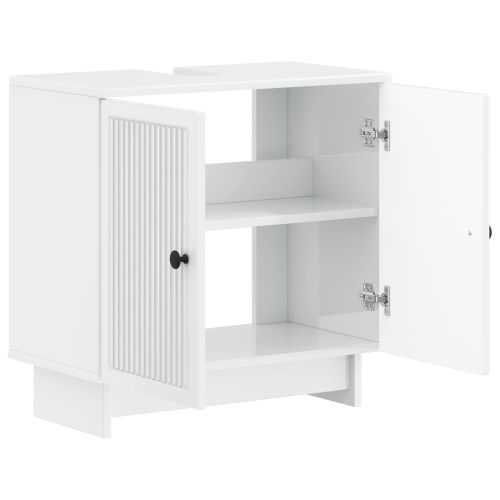 Шкаф за мивка в баня EDE Бял гланц 59,5 x 31,5 x 59 см