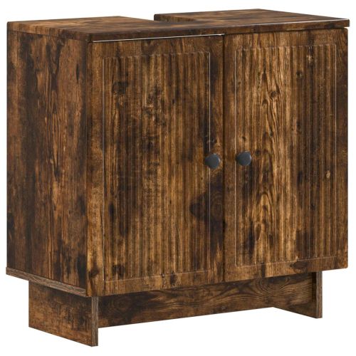 Шкаф за мивка в баня EDE Опушен дъб 59,5 x 31,5 x 59 см