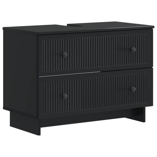 Шкаф за мивка в баня EDE Черно 82 x 41 x 59 см