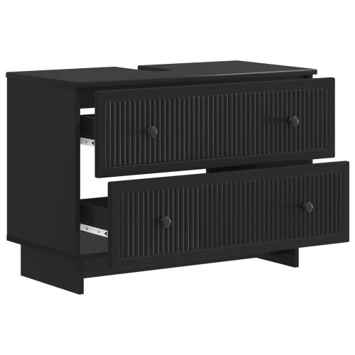Шкаф за мивка в баня EDE Черно 82 x 41 x 59 см