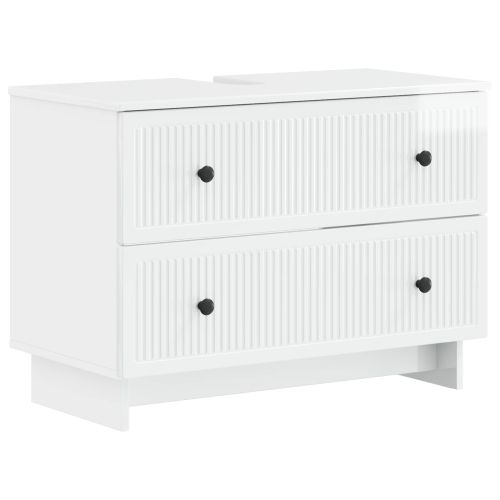 Шкаф за мивка в баня EDE Бял гланц 82 x 41 x 59 см