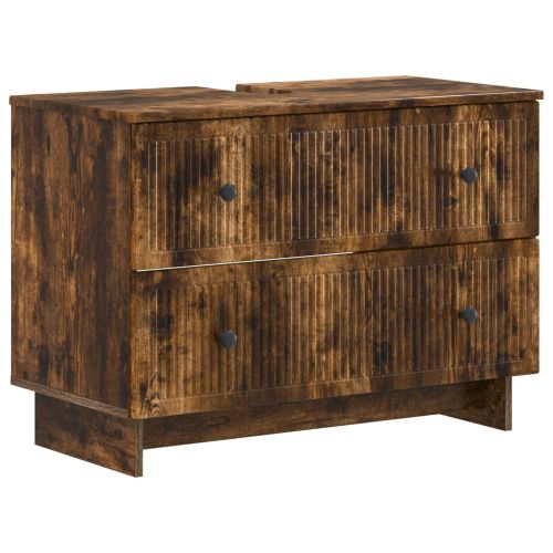 Шкаф за мивка в баня EDE Опушен дъб 82 x 41 x 59 см