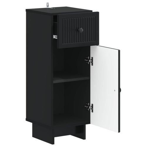 Шкаф за баня EDE Черно 30 x 31 x 80 см Инженерна дървесина