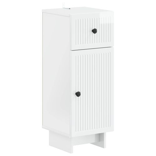 Шкаф за баня EDE Бял гланц 30 x 31 x 80 см Инженерна дървесина