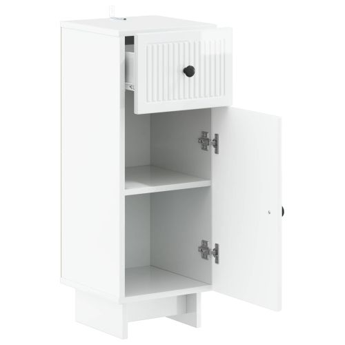 Шкаф за баня EDE Бял гланц 30 x 31 x 80 см Инженерна дървесина