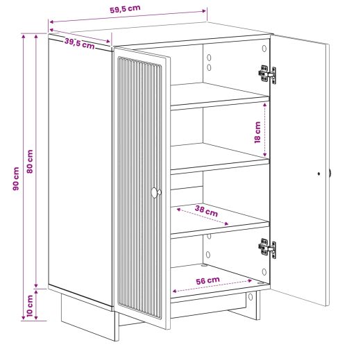 Шкаф за обувки EDE 59,5 x 39,5 x 90 см Инженерна дървесина