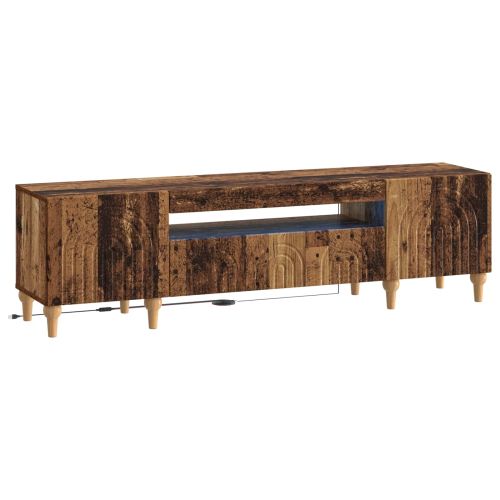 LED телевизионен кабинет ALKMAAR 153 x 35 x 43 см Старо дърво