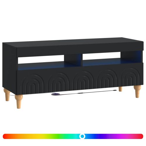 LED телевизионен кабинет ALKMAAR 100 x 35 x 43 см Черно