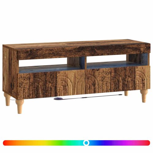 LED телевизионен кабинет ALKMAAR 100 x 35 x 43 см Старо дърво