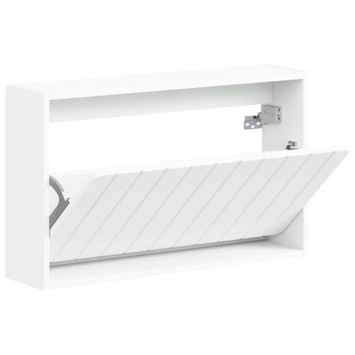 Стенно шкафче за обувки ZWOLLE 71 x 17 x 43 см Бяло