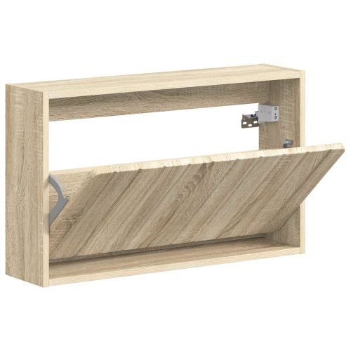 Стенно шкафче за обувки ZWOLLE 71 x 17 x 43 см Дъб сонома