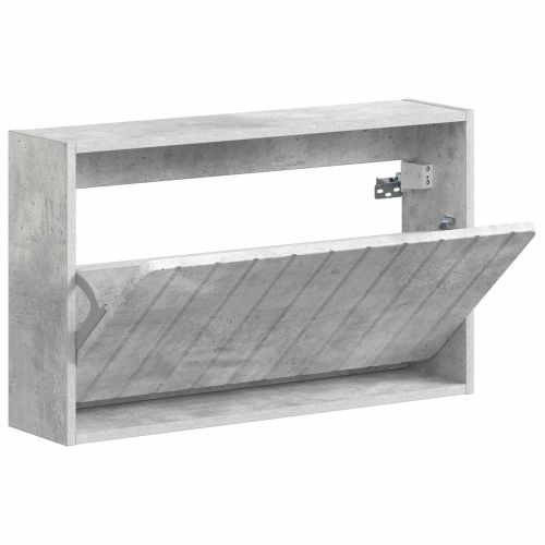 Стенно шкафче за обувки ZWOLLE 71 x 17 x 43 см Бетонно сиво