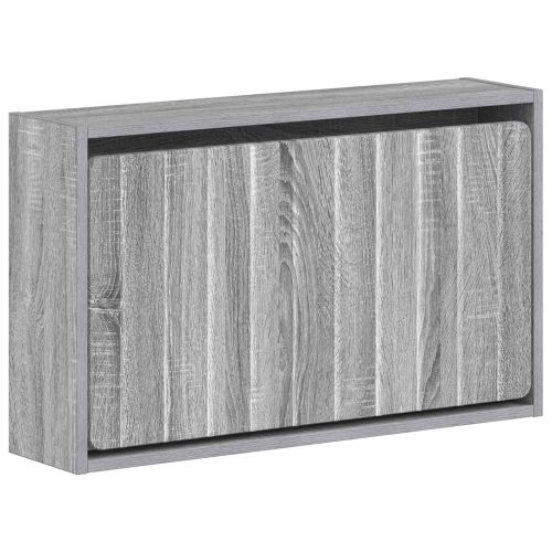 Стенно шкафче за обувки ZWOLLE 71 x 17 x 43 см Сив Сонома