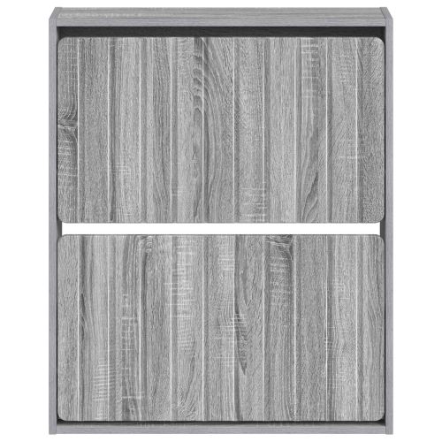 Стенно шкафче за обувки ZWOLLE 71 x 17 x 86 см Сив Сонома