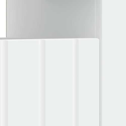 LED телевизионен кабинет Бяло Инженерна дървесина