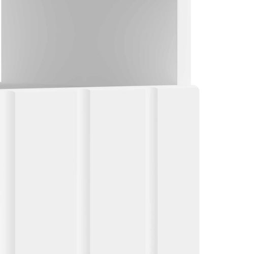 LED телевизионен кабинет Бяло Инженерна дървесина