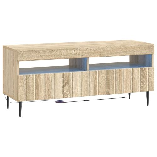 LED телевизионен кабинет Дъб сонома Инженерна дървесина