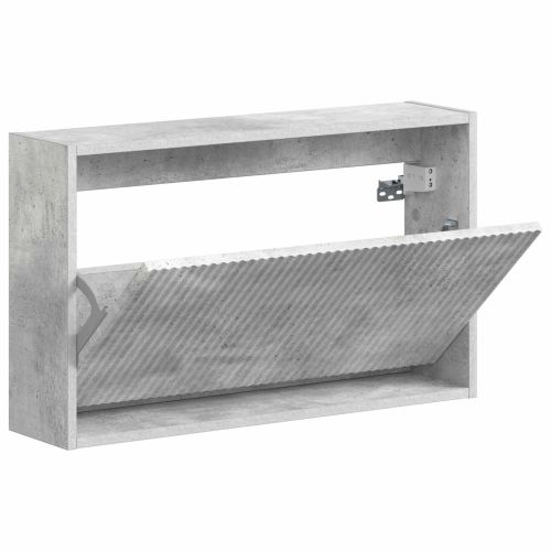 Стенно шкафче за обувки ARNHEM 71 x 17 x 43 см Бетонно сиво