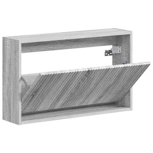 Стенно шкафче за обувки ARNHEM 71 x 17 x 43 см Сив Сонома