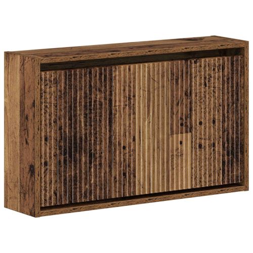Стенно шкафче за обувки ARNHEM 71 x 17 x 43 см Старо дърво