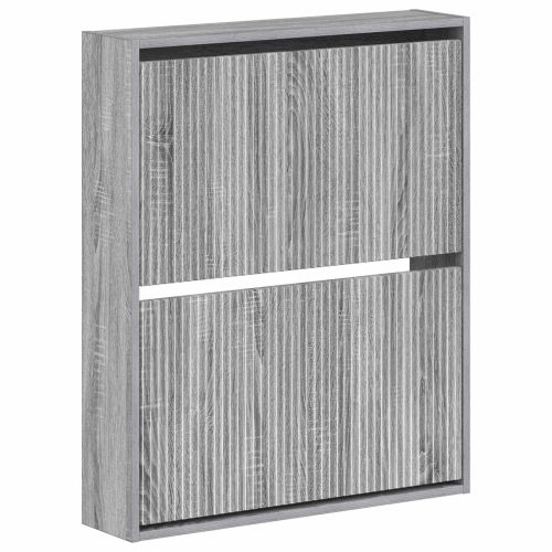 Стенно шкафче за обувки ARNHEM 71 x 17 x 86 см Сив Сонома