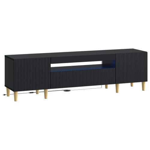 LED телевизионен кабинет ARNHEM 153 x 35 x 43 см Черно