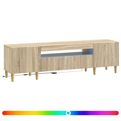 LED телевизионен кабинет ARNHEM 153 x 35 x 43 см Дъб сонома