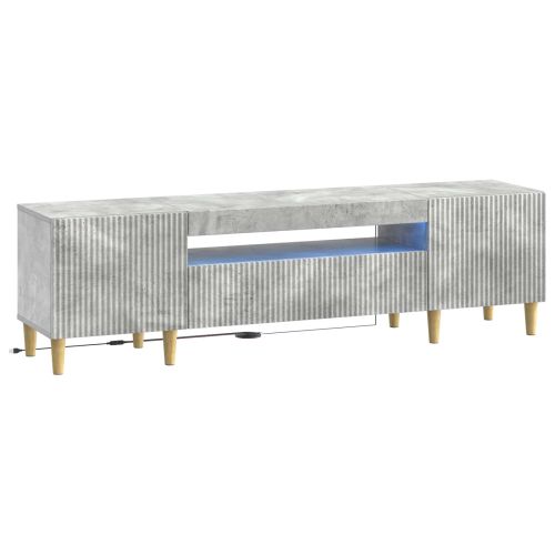 LED телевизионен кабинет ARNHEM 153 x 35 x 43 см Бетонно сиво