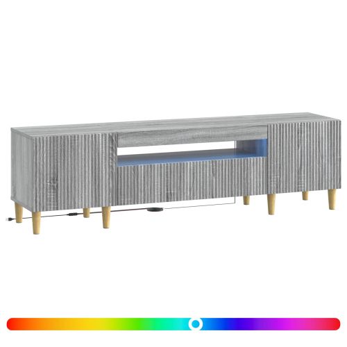 LED телевизионен кабинет ARNHEM 153 x 35 x 43 см Сив Сонома