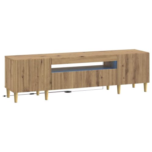 LED телевизионен кабинет ARNHEM 153 x 35 x 43 см Дъб артизан