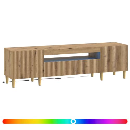 LED телевизионен кабинет ARNHEM 153 x 35 x 43 см Дъб артизан