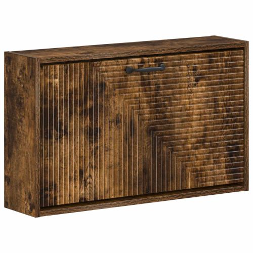Стенно шкафче за обувки HAARLEM 71 x 17 x 43 см Опушен дъб
