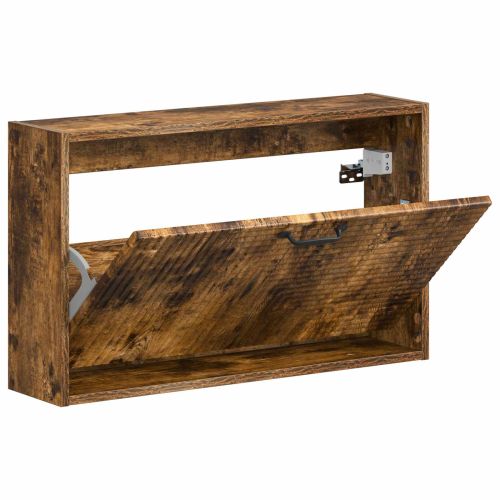 Стенно шкафче за обувки HAARLEM 71 x 17 x 43 см Опушен дъб