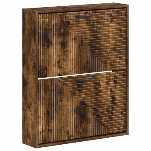Стенно шкафче за обувки HAARLEM 71 x 17 x 86 см Опушен дъб