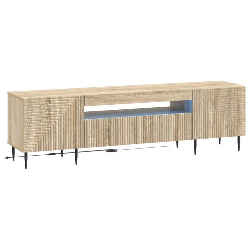 LED телевизионен кабинет HAARLEM 153 x 35 x 43 см Дъб сонома